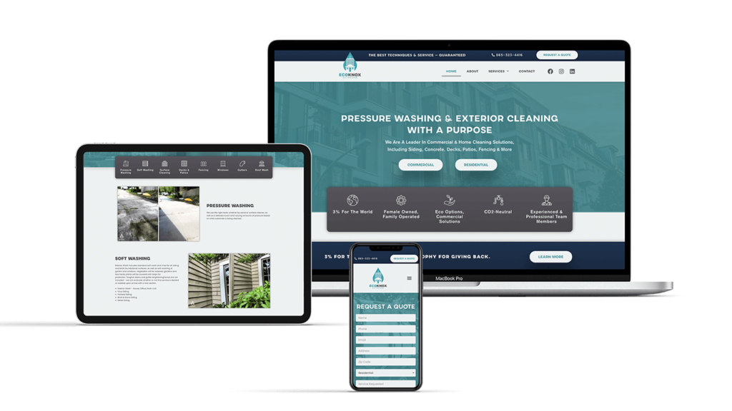 Web design & social media marketing for EcoKnox Exteriors